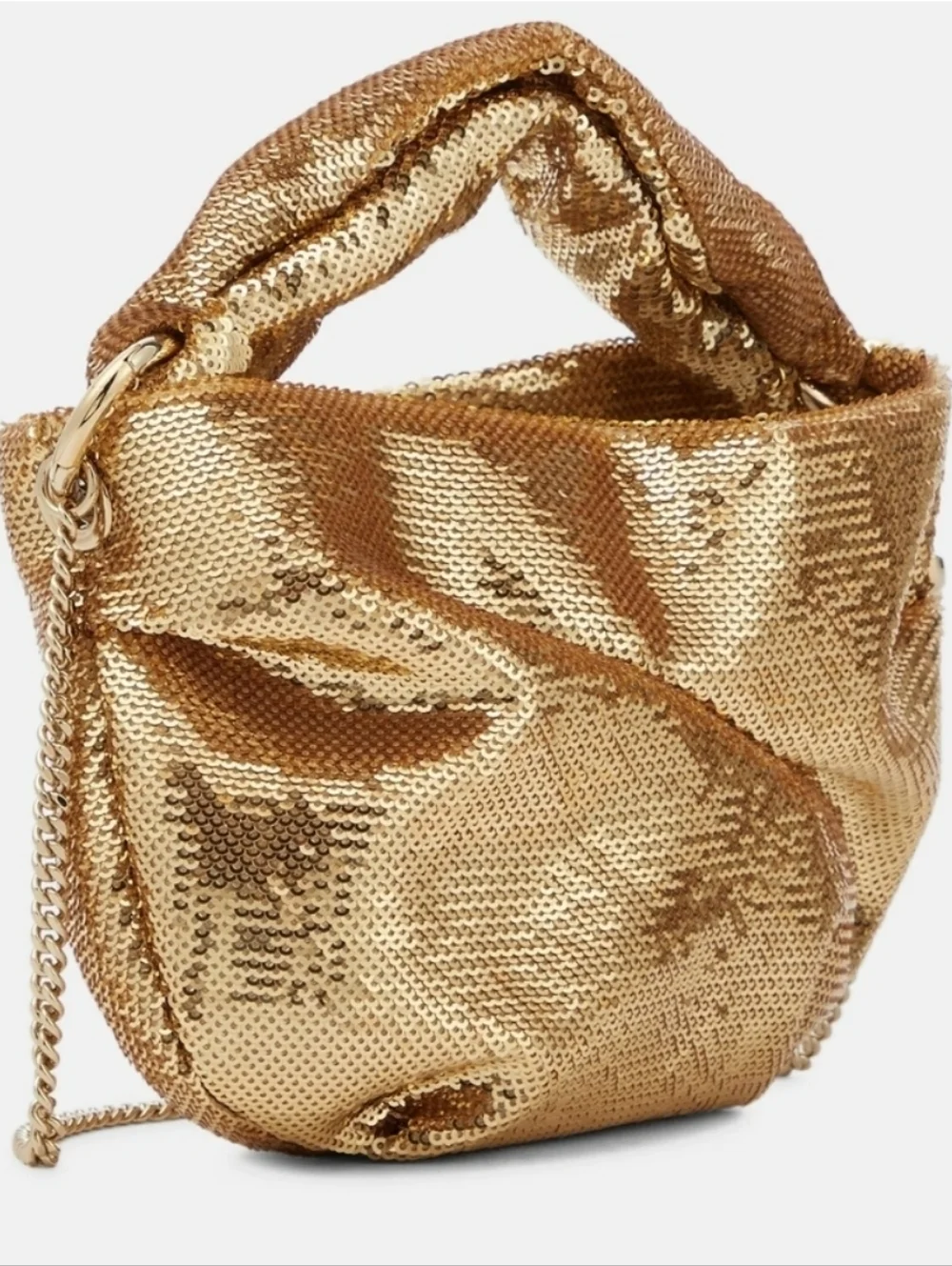 Jimmy Choo - Bonny Sequined Gold Handbag/Clutch NWT - Picture 2 of 13